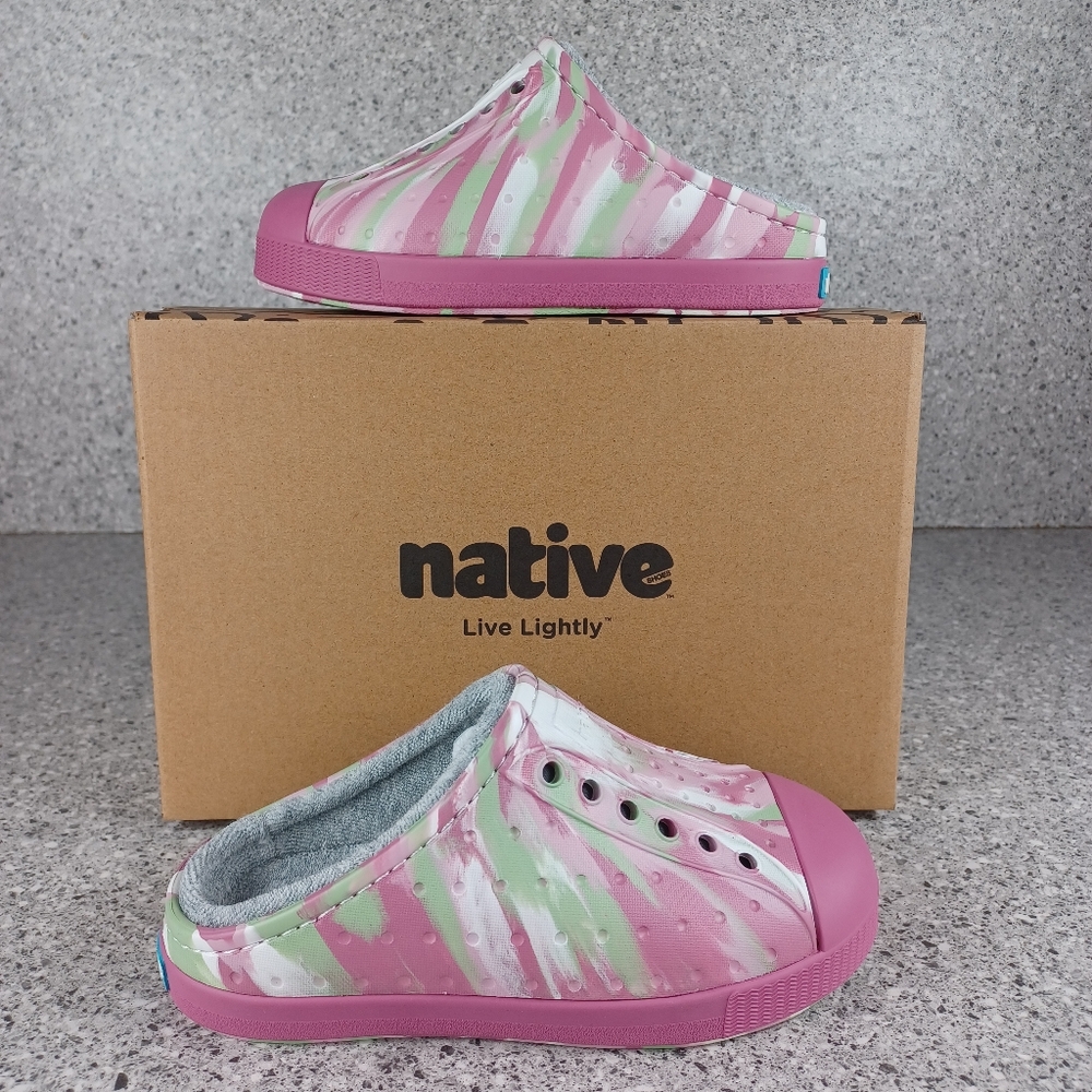 NATIVE Shoes Pink Kids Toddler Jefferson French Terry Slip-On Shoes